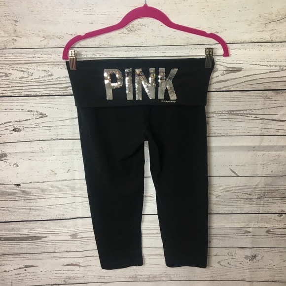 PINK Victoria's Secret Pants - PINK Victoria’s Secret Sequin Yoga Crop Legging